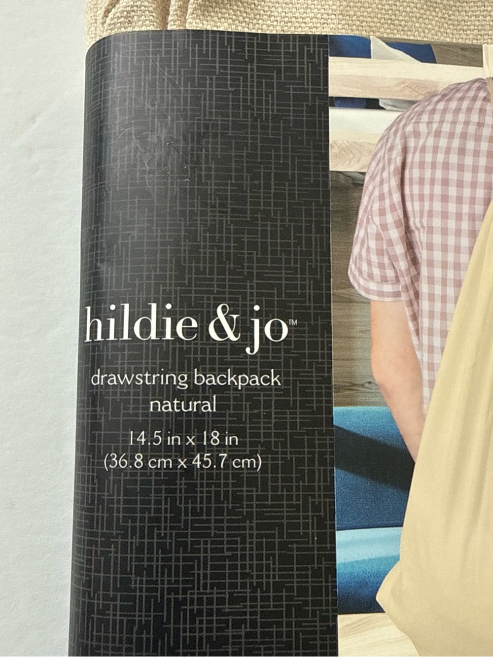 Hildie & Jo Natural Drawstring Backpack